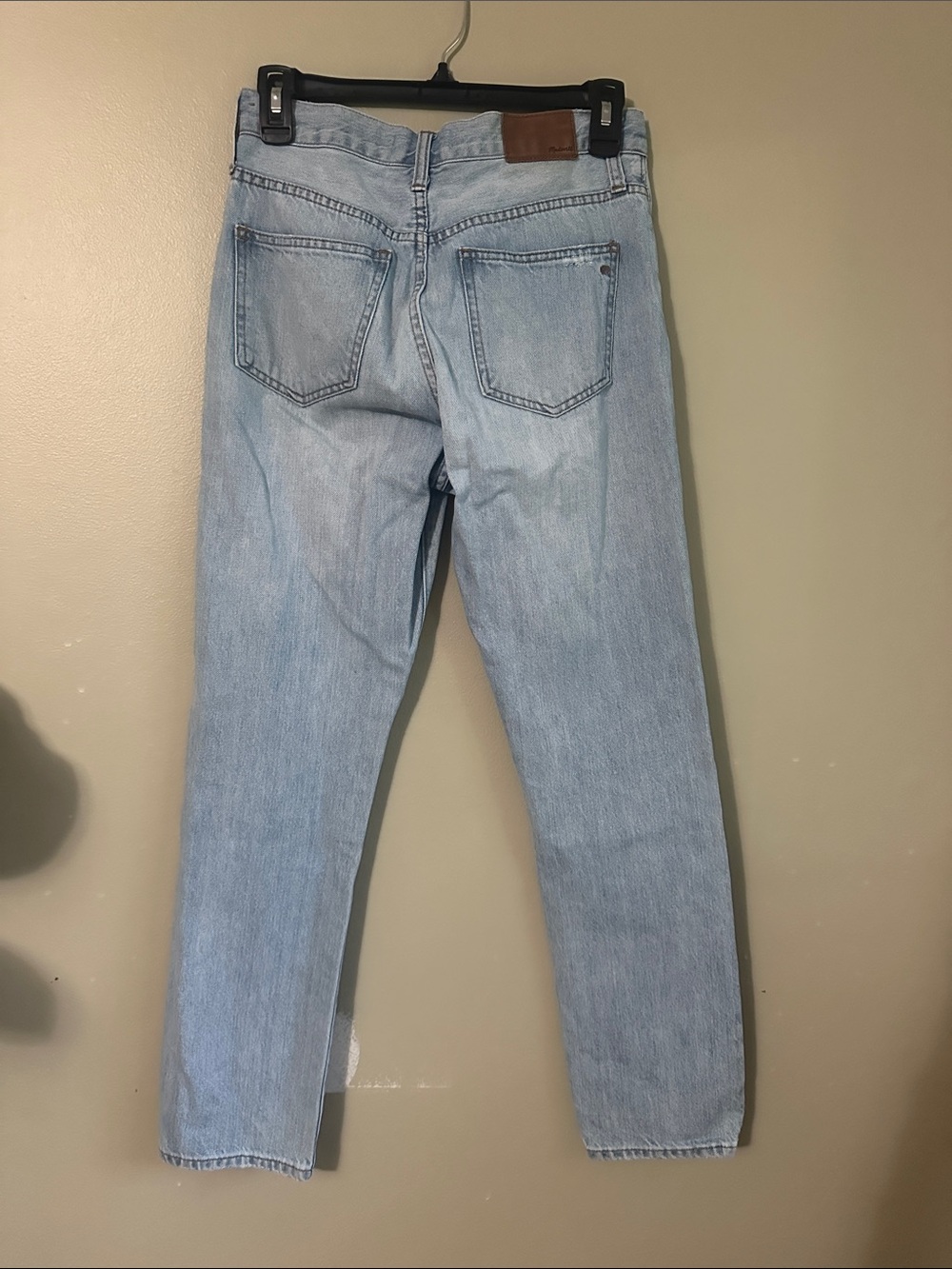 Madewell Light Wash Blue High-Rise Straight Jeans - Picture 4 of 5